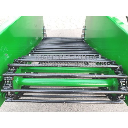 Картоплекопалка транспортерна КМТ-1-44 для мототрактора, мотоблока. Найдовший ланюговий транспортер, усилена рама, зміщений центр